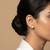 Gold plated yellow polki stud earrings