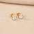 Gold plated yellow polki stud earrings