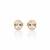 Gold plated yellow polki stud earrings