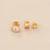 Gold plated yellow polki stud earrings