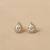 Gold plated yellow polki diamond stud earrings