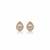 Gold plated yellow polki diamond stud earrings