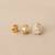 Gold plated yellow polki diamond stud earrings