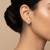 Gold plated yellow polki diamond stud earrings