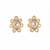 Gold plated yellow polki diamond stud earrings