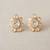 Gold plated yellow polki diamond stud earrings