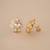 Gold plated yellow polki diamond stud earrings