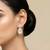 Gold plated yellow kundan polki stone drop earrings