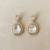 Gold plated yellow kundan polki stone drop earrings