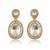 Gold plated yellow kundan polki stone drop earrings