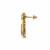 Gold plated yellow kundan polki stone drop earrings