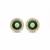 Gold plated green polki stone stud earrings