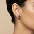 Gold plated red moissanite polki stud earrings