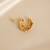 Gold plated yellow polki diamond nose ring