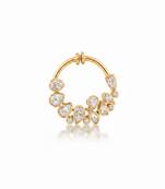 Gold plated yellow polki nose ring
