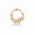 Gold plated yellow polki nose ring