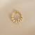 Gold plated yellow polki nose ring