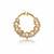 Gold plated yellow polki nose ring