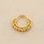 Gold plated yellow polki nose ring