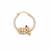 Gold plated pink polki stone nose ring