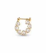 Gold plated yellow polki nose ring