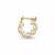Gold plated yellow polki nose ring