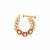 Gold plated red polki stones nose ring