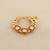 Gold plated red polki stones nose ring