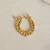 Gold plated red polki stones nose ring