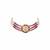 Gold plated red polki navratna stones choker necklace