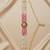 Gold plated red polki navratna stones choker necklace