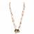 Multicolor polki beaded elephant pendant long necklace