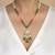 Multicolor beaded green polki stone long necklace