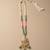 Multicolor beaded green polki stone long necklace
