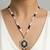 Gold plated moissanite blue polki stones long necklace