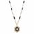 Gold plated moissanite blue polki stones long necklace