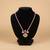 Pink beaded moissanite polki stones long necklace