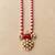 Pink beaded moissanite polki stones long necklace