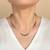 Gold plated multicolor polki stones chain necklace
