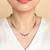 Gold plated multicolor polki stones chain necklace