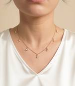 Gold plated moissanite polki diamond frost collar necklace