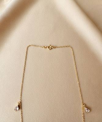 Gold plated moissanite polki diamond frost collar necklace 2