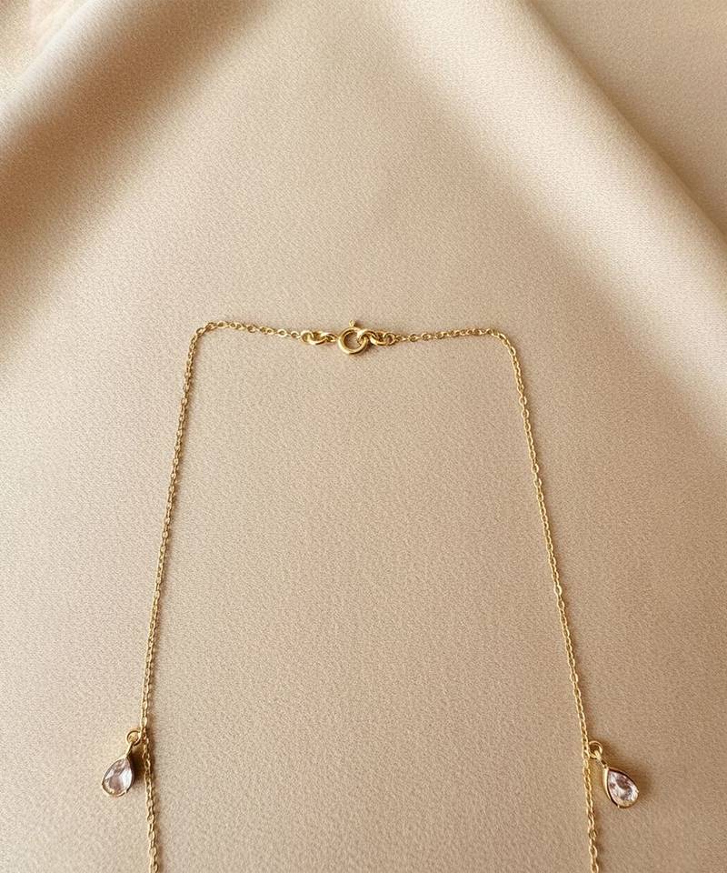Gold plated moissanite polki diamond frost collar necklace