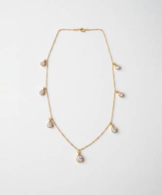 Gold plated moissanite polki diamond frost collar necklace 4