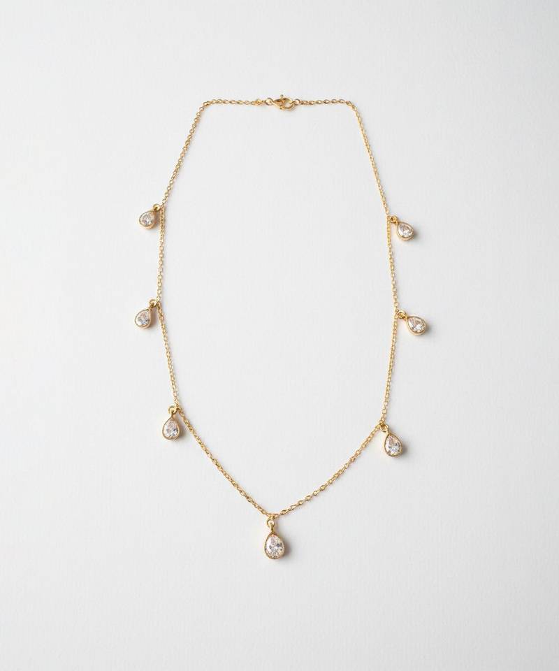 Gold plated moissanite polki diamond frost collar necklace
