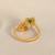 Gold plated green polki stone diamond ring