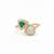 Gold plated green polki stone diamond ring