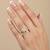 Gold plated green polki stone diamond ring