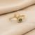 Gold plated green polki stone diamond ring