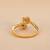 Gold plated green polki stone diamond ring